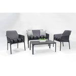 Nardi Net Relax  4-Piece Outdoor Conversation Set - Black