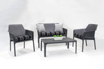 Nardi Net Relax  4-Piece Outdoor Conversation Set - Black