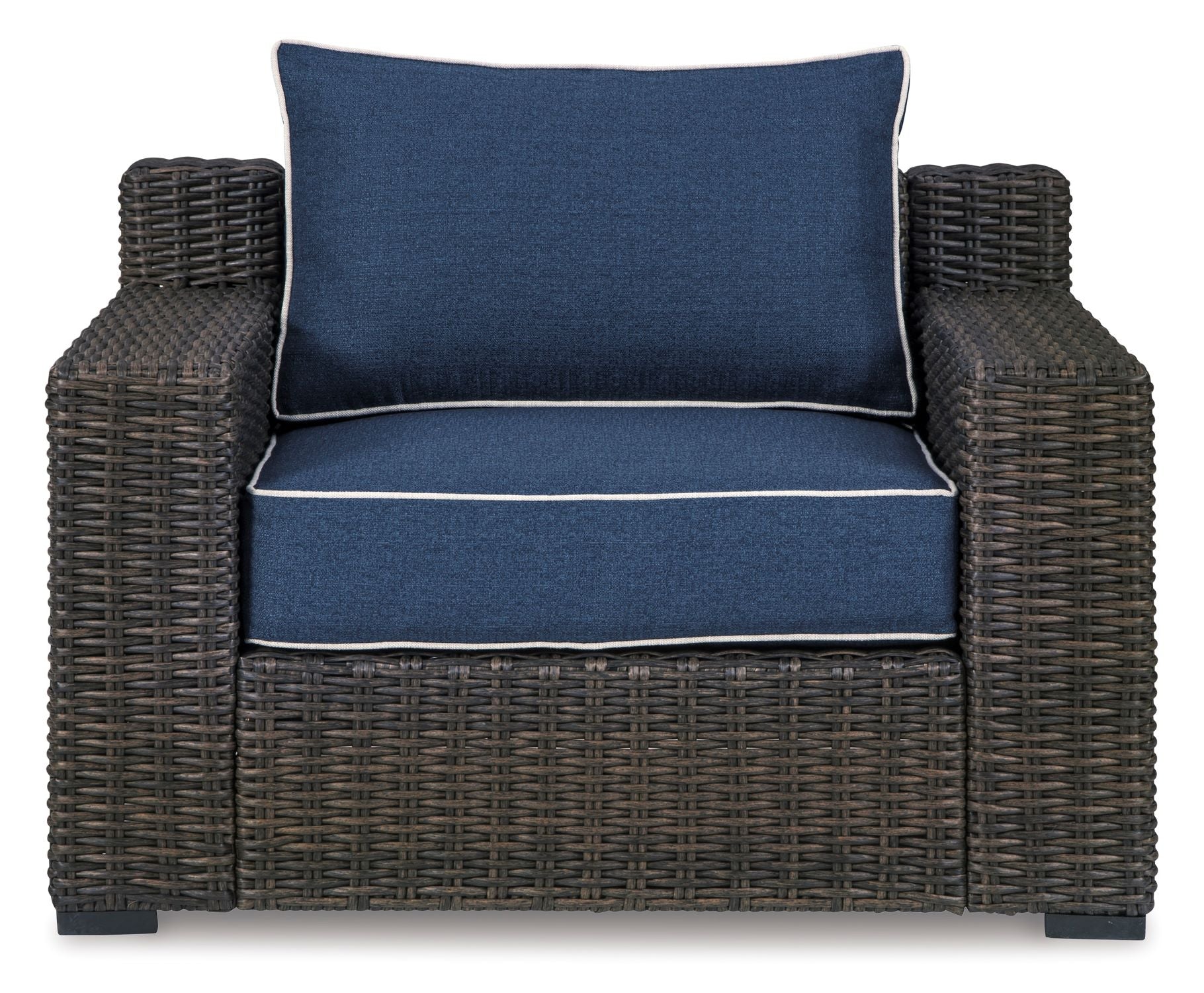 Grasson Lane - Outdoor Chair - Blue, Brown