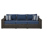 Grasson Lane - Outdoor Sofa - Blue, Brown