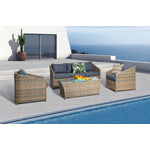 Ellington 4-Piece Outdoor Conversation Set - Taupe/Beige