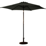 Brolly 9' Crank and Tilt Outdoor Umbrella - Onyx Black
