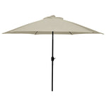Brolly 9' Crank and Tilt Outdoor Umbrella - Linen
