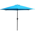 Brolly 7.5' Outdoor Crank Umbrella - Sky Blue