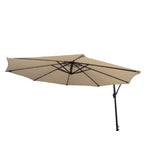 Bumbershoot 10' Solar LED Offset Outdoor Umbrella - Linen