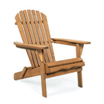 Uila Wood Folding Adirondack Chair  - Natural