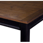 Raven Noir 3-Piece Dining Set with Benches - Ebony, Driftwood