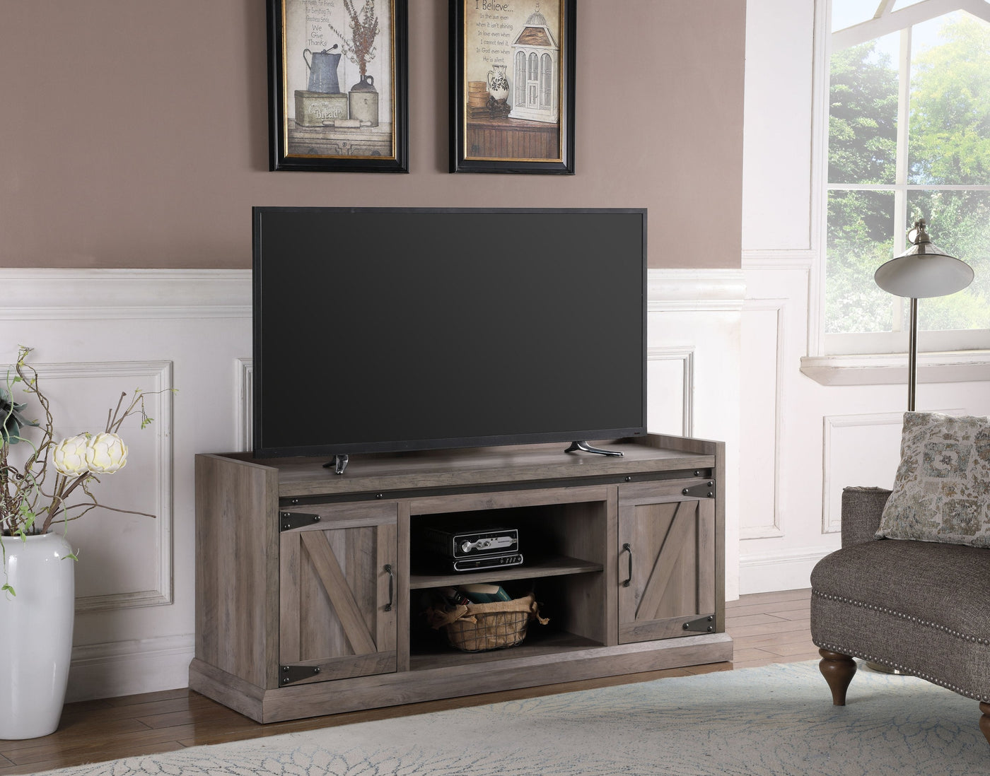 Roane TV Stand - Light Washed Plank