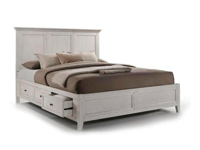 San Mateo 3-Piece Queen Storage Bed-Antique White