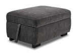 Serafina 4-Piece Sectional with Left Facing Pop-Up Bed - Charcoal