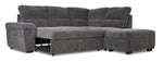 Serafina 4-Piece Sectional with Left Facing Pop-Up Bed - Charcoal
