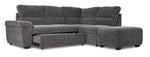 Serafina 4-Piece Sectional with Left Facing Pop-Up Bed - Charcoal