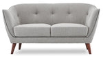 Ava II 2 Pc. Living Room Package w/ Loveseat - Light Grey