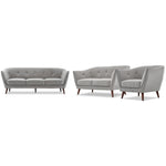 Ava II 3 Pc. Living Room Package - Light Grey