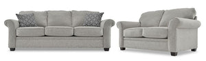 Duffield 2 Pc. Living Room Package w/ Loveseat - Smoke