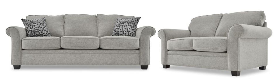 Duffield 2 Pc. Living Room Package w/ Loveseat - Smoke