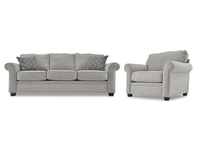 Duffield 2 Pc. Living Room Package w/ Chair - Smoke