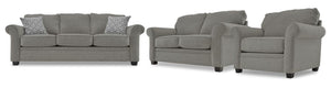 Duffield 3 Pc. Living Room Package - Charcoal