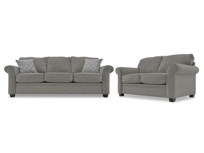 Duffield 2 Pc. Living Room Package w/ Loveseat - Charcoal