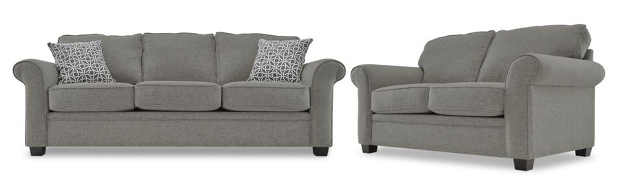 Duffield 2 Pc. Living Room Package w/ Loveseat - Charcoal