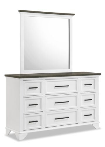 Abigail 6-Piece Twin Bedroom Package - White and Grey