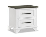 Abigail Night Table - White and Grey