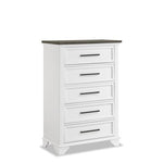 Abigail 5-Piece Full Bedroom Package - White and Grey