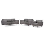 Adrianna II Sofa, Loveseat and Chair Set - Light Taupe