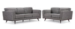 Adrianna II Sofa and Loveseat Set - Light Taupe