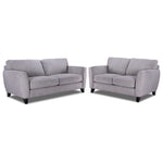 Alyssa Sofa & Loveseat Set- Pebble