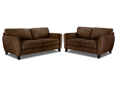 Alyssa Sofa & Loveseat Set- Latte