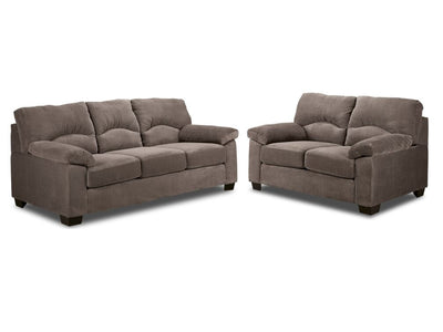 Archie Sofa & Loveseat Set- Ash