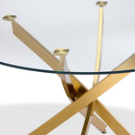 Aurora Round Dining Table - Gold
