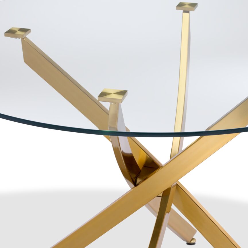 Aurora Round Dining Table - Gold