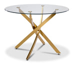 Aurora 5 Piece Round Dining Set - Black
