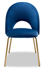 Aurora Side Chair - Blue, Gold