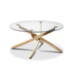 Aurora Coffee Table - Glass and Gold