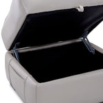 Avalon Leather Ottoman - Grey