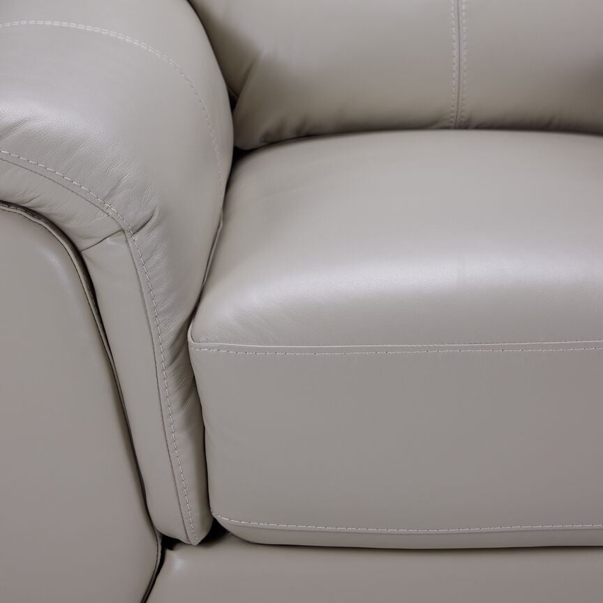 Avalon 2 Pc. Leather Living Room Package w/ Loveseat - Grey