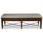Bay Creek Bench - Toasted Nutmeg, Fog Fabric