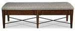 Bay Creek Bench - Toasted Nutmeg, Fog Fabric