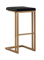 Boone Bar Height Stool - Champagne Gold, Onyx