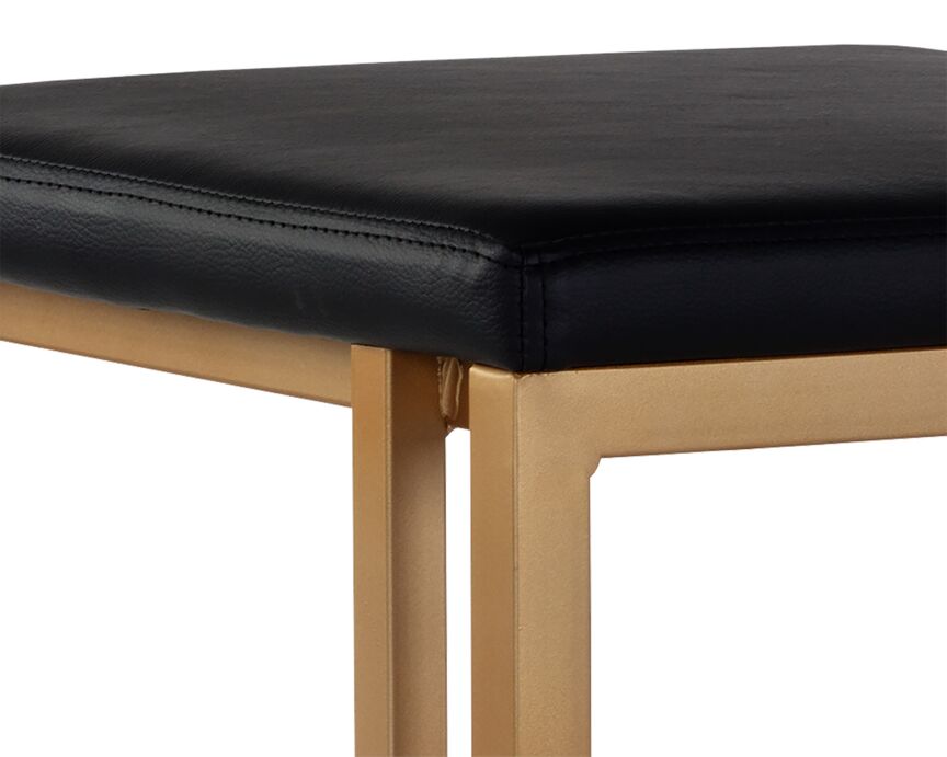 Boone Bar Height Stool - Champagne Gold, Onyx