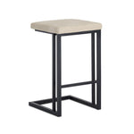 Boone Counter Height Stool - Black, Bravo Cream