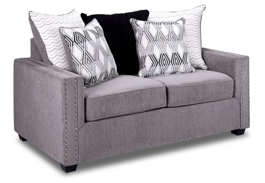 Brooklyn Sofa and Loveseat Set- Grey