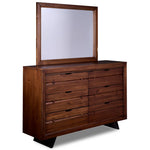 Camila 6 Drawer Dresser - Rustic Brown