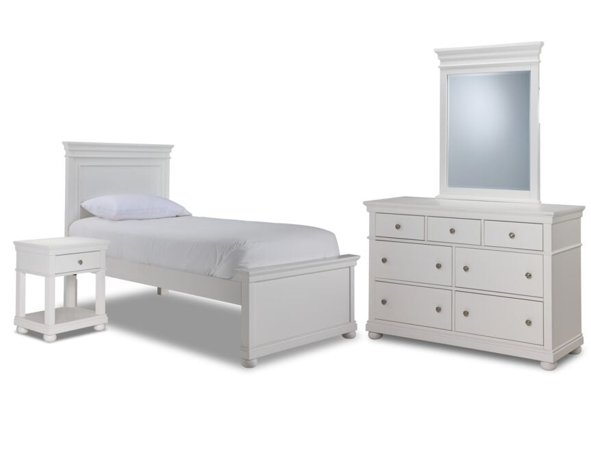 Canterbury 6-Piece Full Bedroom Package - Natural White