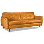 Carlino Leather Sofa - Honey Yellow