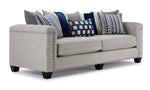 Charice Sofa, Loveseat & Chair and a Half - Putty