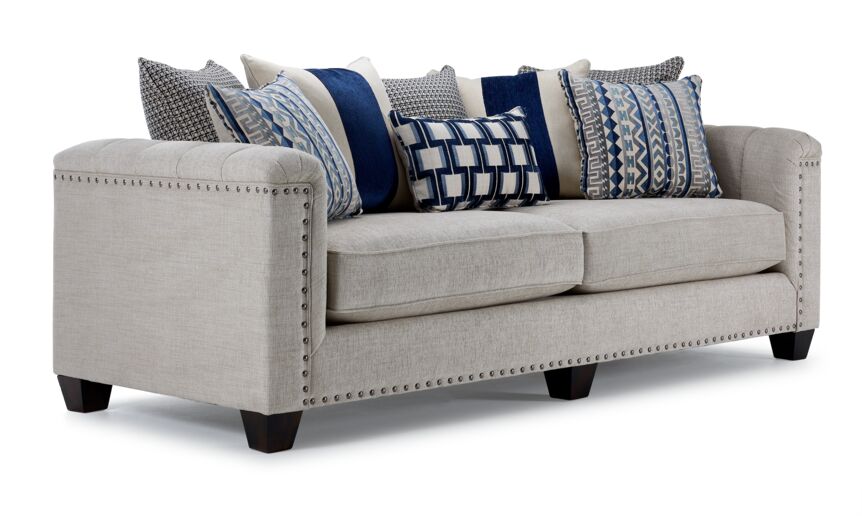 Charice Sofa, Loveseat & Chair and a Half - Putty